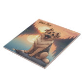 湖のドイツシェパード タイル (側面)