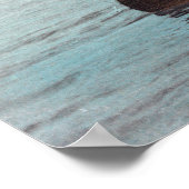 湖のハウスボートの景色 ポスター (角)