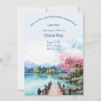 湖のバチェロレッテ週末招待状と旅程 招待状