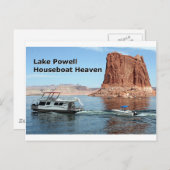 湖のパウエルのハウスボートの天国、アリゾナ、米国 ポストカード (正面/裏面)