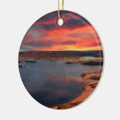 湖のパウエルの美しい自然の景色 セラミックオーナメント (左)