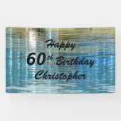 湖のパーソナライズな第60誕生日の印の反射 横断幕 (横)