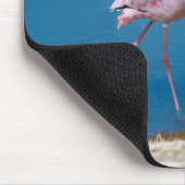 湖のピンクのフラミンゴ マウスパッド (コーナー)