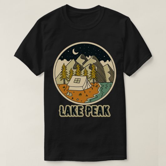 湖のピーク Tシャツ (デザイン正面)