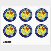 湖のフォークの貯蔵所、テキサス州の低音の魚釣り ラウンドシール (シート)