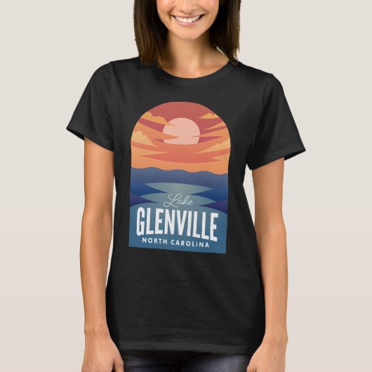 湖のフライフィッシング Tシャツ (正面)