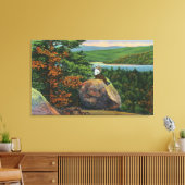 湖のフルトンチェーンのバランスのとれたロックビュー キャンバスプリント (インサイチュ (リビング))