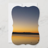 湖のブライダルシャワーの日の出 招待状 (裏面)