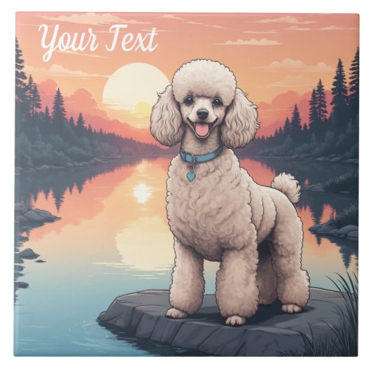 湖のプードル タイル (正面)