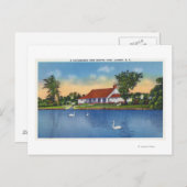 湖のホープ公園スワンスのビュー ポストカード (正面/裏面)