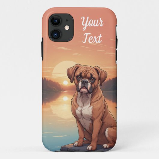 湖のボクサー犬 Case-Mate iPhoneケース (裏面)