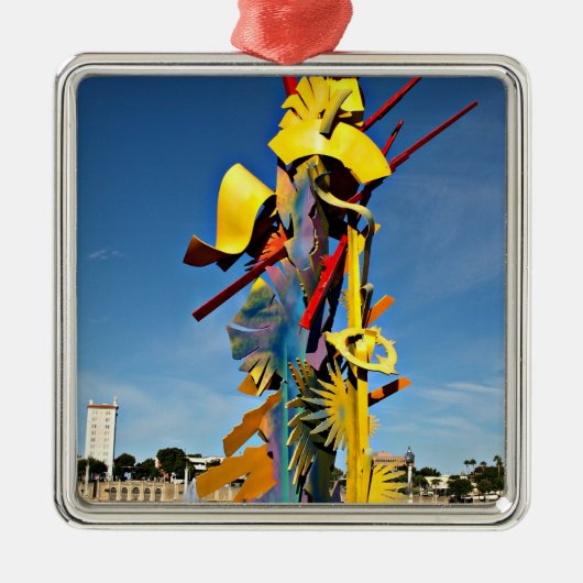 湖のボランティア法規へのトリビュート鏡 メタルオーナメント (正面)