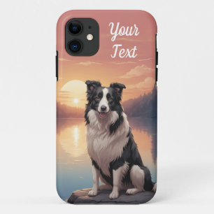 湖のボーダーコリー iPhone 11 ケース