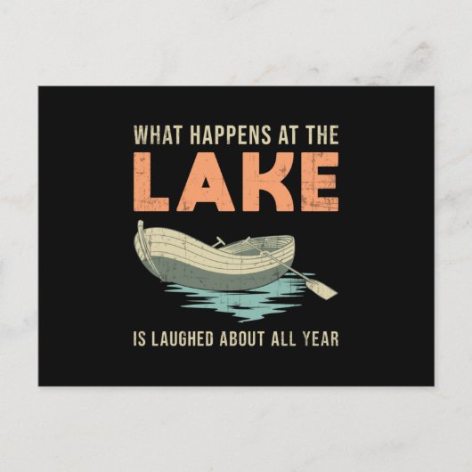 湖のボートで起こることボートのボートの贈り物をセーリング ポストカード (正面)