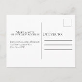 湖のボート山の日没の岩アドレスの変更 案内ポストカード (裏面)