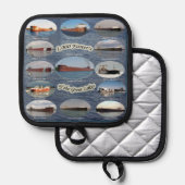 湖のポットホルダー素晴らし上の1,000フッター 鍋敷き (正面/裏面)