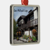 湖のマクドナルドロッジのグレーシャー国立公園 メタルオーナメント (右)