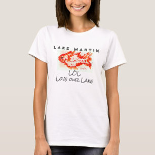 湖のマーティンの魚のTシャツLOL "愛私達の湖" Tシャツ