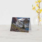 湖のメッセージカードによる小屋 カード (黄色い花)