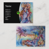 湖のレディ・オブ・ザ・モノグラム宝石ピンク・バイオレット・レッドグリーン 名刺 (正面/裏面)