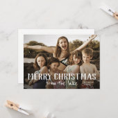 湖のロケーションからのクリスマスカード フォト カード (正面/裏面インサイチュ)
