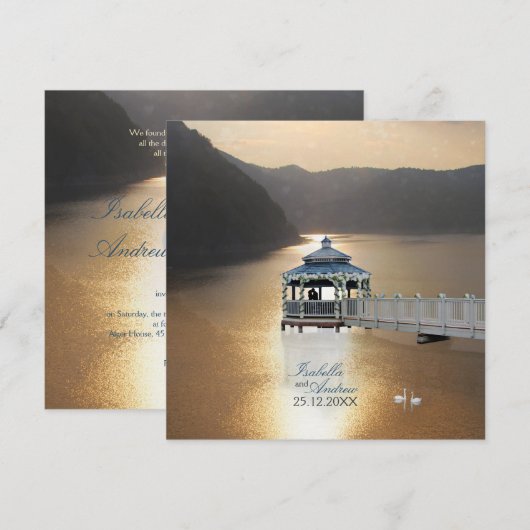 湖のロマンス 招待状 (正面/裏面)