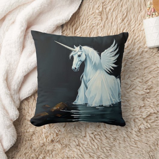 湖の一角獣 クッション (ブランケット)