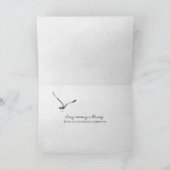 湖の上での帆船と夕焼け（お悔やみ申し上げます） カード (内部)