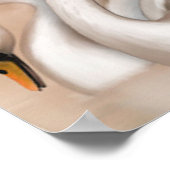 湖の上で白鳥が舞い込む ポスター (角)