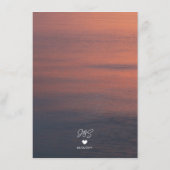 湖の上にオレンジ色の夕日の水食のオプシ結婚ョン メニュー (裏面)