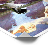 湖の上に浮めい想かぶイエス ポスター (角)