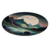 湖の上のスーパームーン カッティングボード (角)