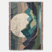 湖の上のスーパームーン スローブランケット (正面縦)