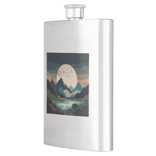 湖の上のスーパームーン フラスク (左)