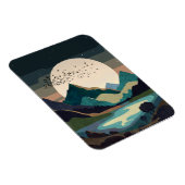 湖の上のスーパームーン マグネット (右側)