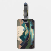 湖の上のスーパームーン ラゲッジタグ (裏面縦)