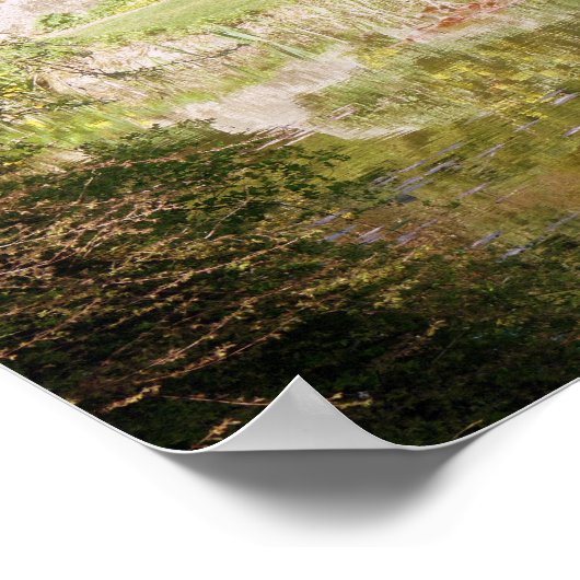 湖の上のベンチ ポスター (角)