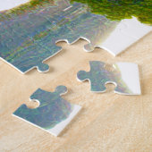 湖の上のボート。ジグソーパズル ジグソーパズル (側面)