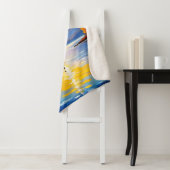 湖の上の日の出と雪の山のキャップ シェルパブランケット (インサイチュ)