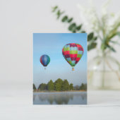 湖の上の熱気球，ニュージーランド ポストカード (スタンド正面)
