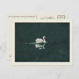 湖の上の白鳥 ポストカード
