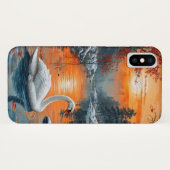 湖の上の秋の白鳥 Case-Mate iPhoneケース (裏面(横))