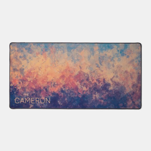 湖の上の紫のトワイライト デスクマット (正面)