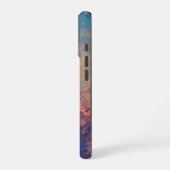 湖の上の紫のトワイライト iPhone 16ケース (左側面)