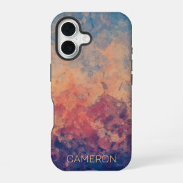 湖の上の紫のトワイライト iPhone 16ケース