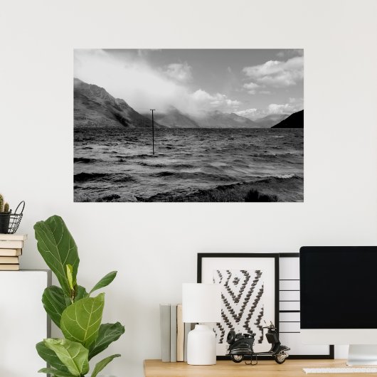 湖の上の雲 ポスター (ホームオフィス)