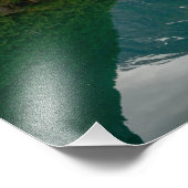 湖の中に反射する2つのボートプリント フォトプリント (角)