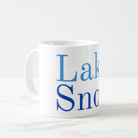 湖の俗物のブランドのマグ コーヒーマグカップ (正面左)