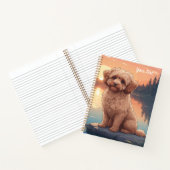 湖の傍の コッカプー ノートブック (内部)