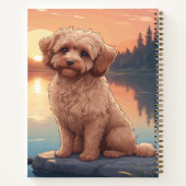 湖の傍の コッカプー ノートブック (裏面)